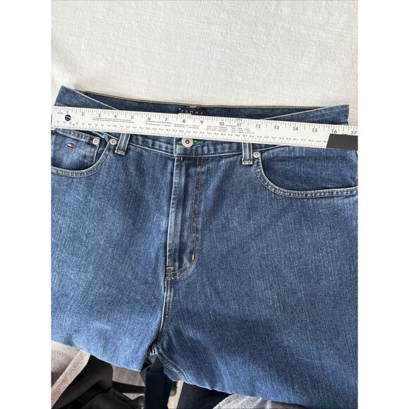 Y2K Tommy Hilfiger Vintage Relaxed Fit Classic Straight 2005 34x34 Men’s Jeans - Picture 12 of 16